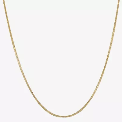 Made in Italy Womens 14K Gold 18 Inch Wheat Chain Necklace