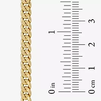 Made in Italy Mens 14K Gold 8 Inch Semisolid Curb Chain Bracelet