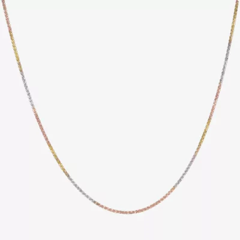 Made in Italy Womens 14K Gold 18 Inch Fashion Chain Necklace