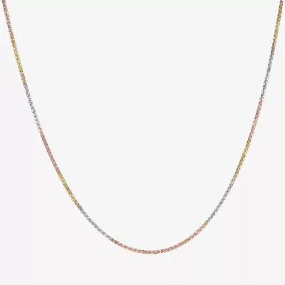 Made in Italy Womens 14K Gold 18 Inch Fashion Chain Necklace