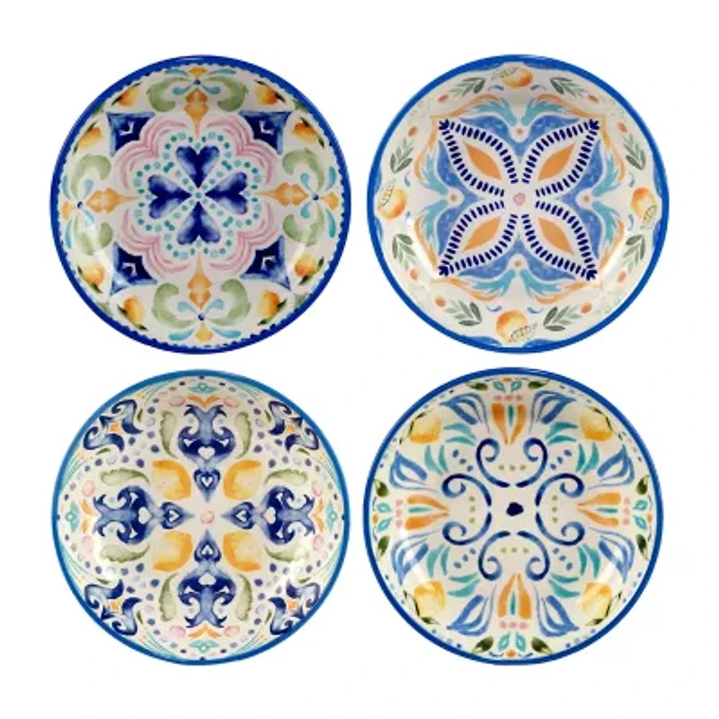 Certified International Lemonade 4-pc. Earthenware Soup Bowl