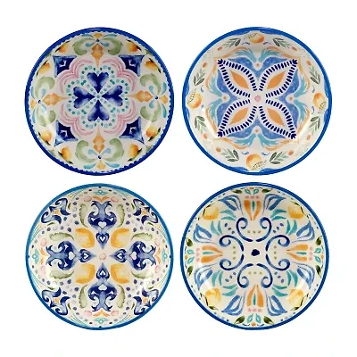 Certified International Lemonade 4-pc. Earthenware Soup Bowl