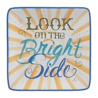 Certified International Lemonade Canape 4-pc. Earthenware Appetizer Plate