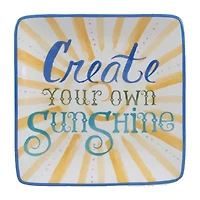 Certified International Lemonade Canape 4-pc. Earthenware Appetizer Plate