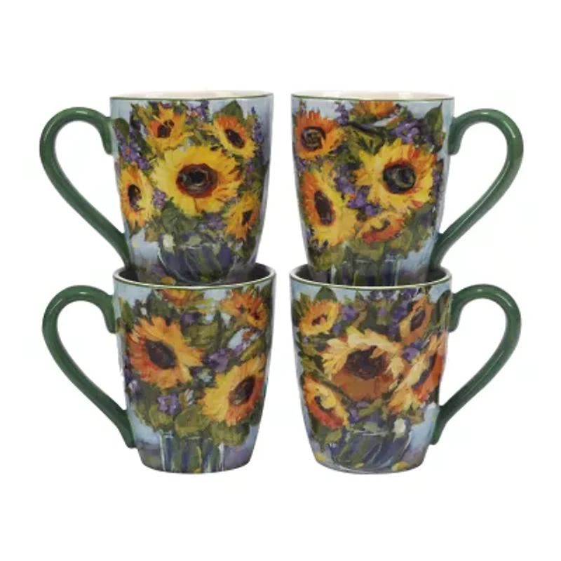 Certified International Sunflower Bouquet 4-pc. Coffee Mug
