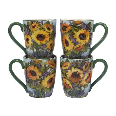 Certified International Sunflower Bouquet 4-pc. Coffee Mug
