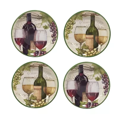 Certified International Meadow Brook Vineyard 4-pc. Earthenware Soup Bowl