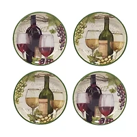 Certified International Meadow Brook Vineyard 4-pc. Earthenware Soup Bowl