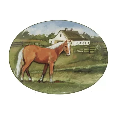 Certified International York Stables Oval Serving Platter
