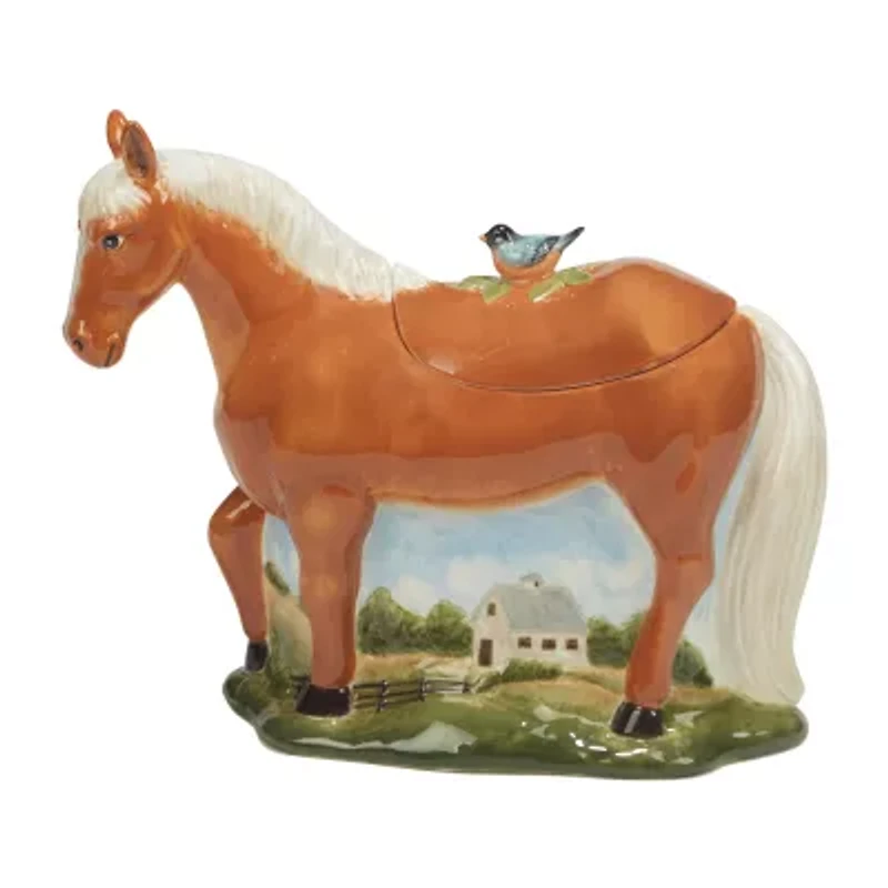Certified International York Stables 3-D Horse Earthenware Cookie Jar