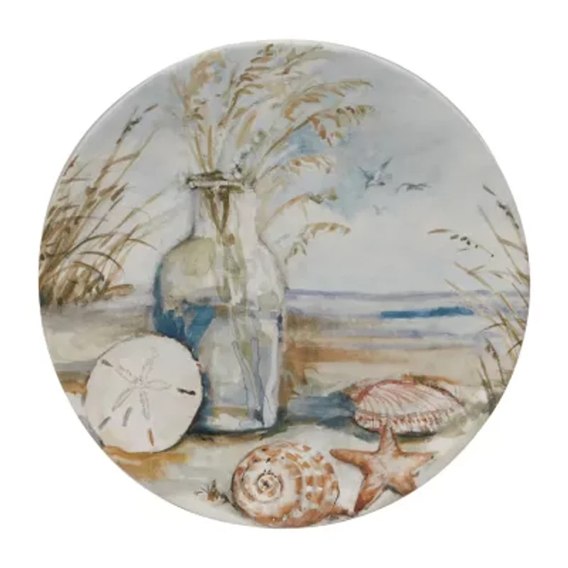 Certified International Coastal Landscape 4-pc. Earthenware Salad Plate