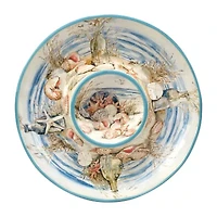 Certified International Coastal Landscape Earthenware Chip & Dip Sets