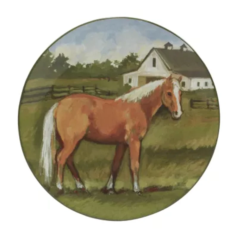 Certified International York Stables 4-pc. Earthenware Dinner Plate