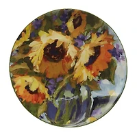 Certified International Sunflower Bouquet 4-pc. Earthenware Salad Plate