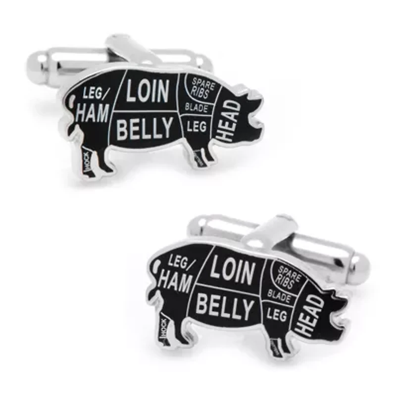 Pork Butcher Cuts Cuff Links