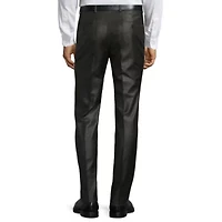 Collection By Michael Strahan Mens Windowpane Modern Fit Flat Front Suit Pant