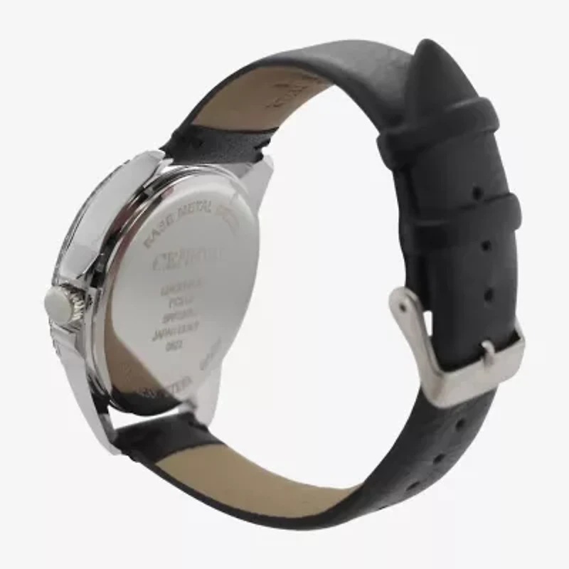Geneva Mens Black Strap Watch Mac5146jc