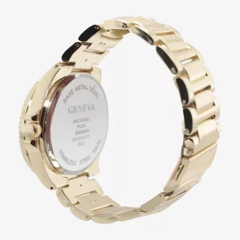 Geneva Mens Gold Tone Bracelet Watch Mac8128jc
