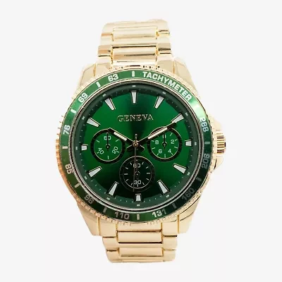 Geneva Mens Gold Tone Bracelet Watch Mac8128jc