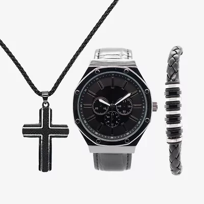 Mens Black 3-pc. Watch Boxed Set Mac7097jc