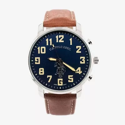 U.S. Polo Assn. Mens Brown Strap Watch Usc50621jc