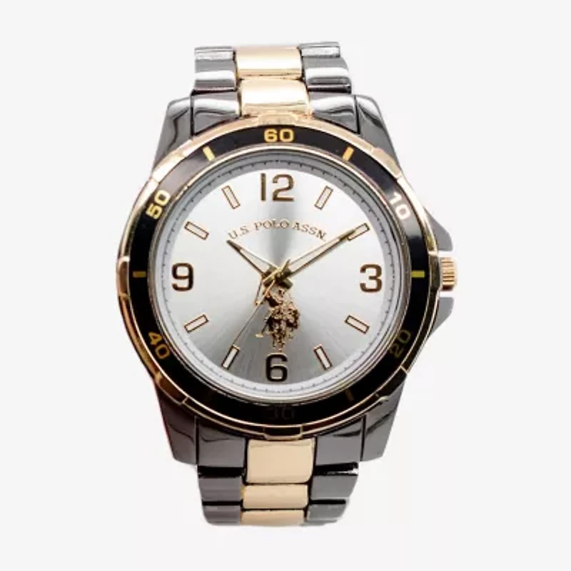 U.S. Polo Assn. Mens Two Tone Bracelet Watch Usc80716jc