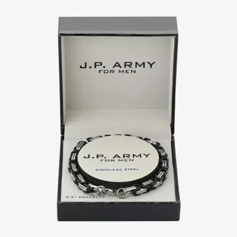 J.P. Army Men's Jewelry Stainless Steel Chain Bracelet