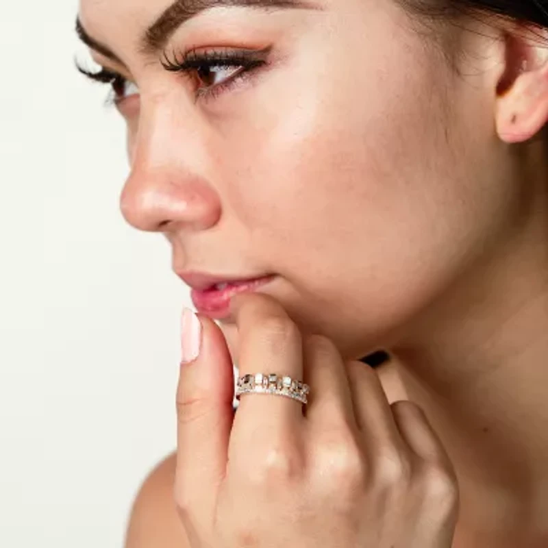 Womens 1/2 CT. T.W. Natural White Diamond 14K Gold Delicate Stackable Ring