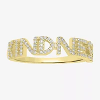 "Kindness" Womens 1/5 CT. Natural White Diamond 14K Gold Delicate Stackable Ring