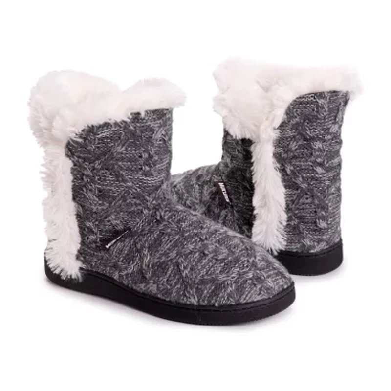 Muk Luks Womens Bootie Slippers
