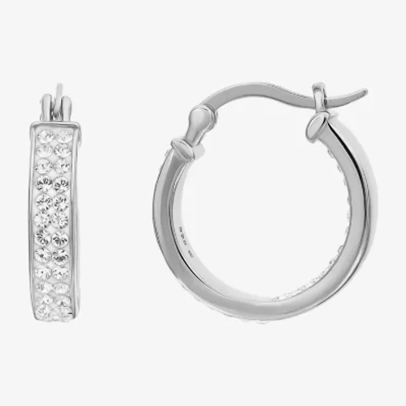 Inside-Out Crystal Hoop Earrings 2-Pair Set