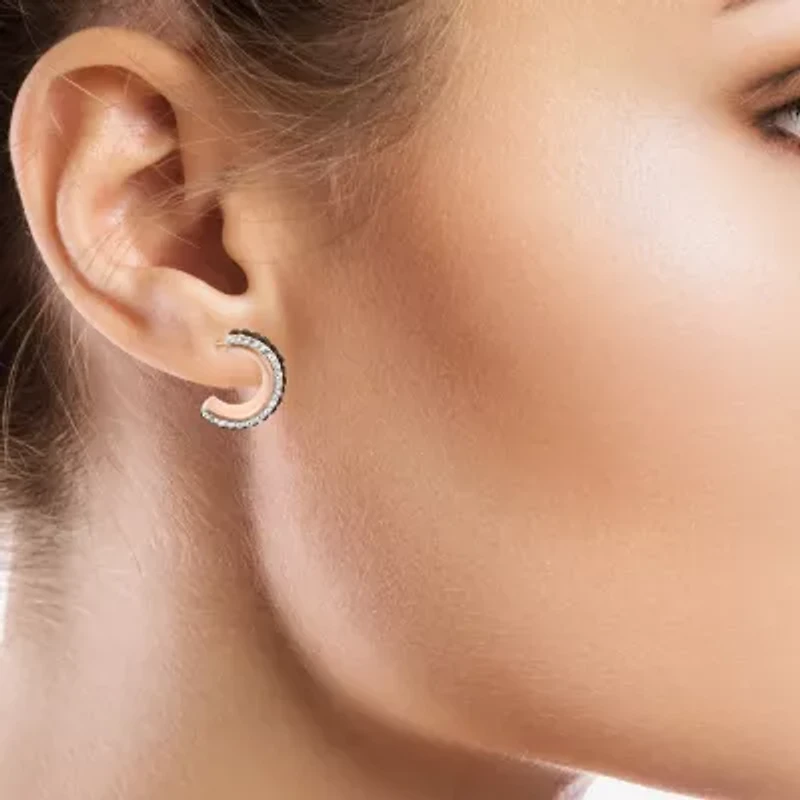 Rose 'N Chocolate Crystal Hoop Earrings  