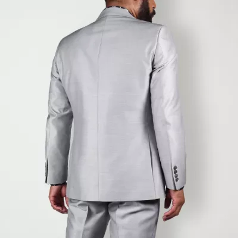 Steve Harvey Shantung Mens Classic Fit Suit Jacket