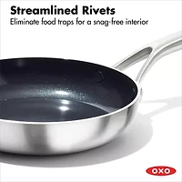 OXO Mira 3-Ply Stainless Steel 12" Frying Pan