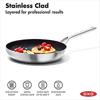 OXO Mira 3-Ply Stainless Steel 2-pc. Frying Pan