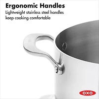 OXO Mira 3-Ply Stainless Steel 5-Qt. Stockpot with Lid