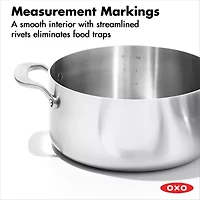 OXO Mira 3-Ply Stainless Steel 5-Qt. Stockpot with Lid