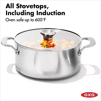 OXO Mira 3-Ply Stainless Steel 5-Qt. Stockpot with Lid