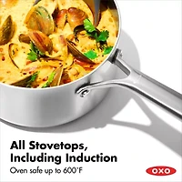 OXO Mira 3-Ply Stainless Steel  4-pc. Sauce Pan Set