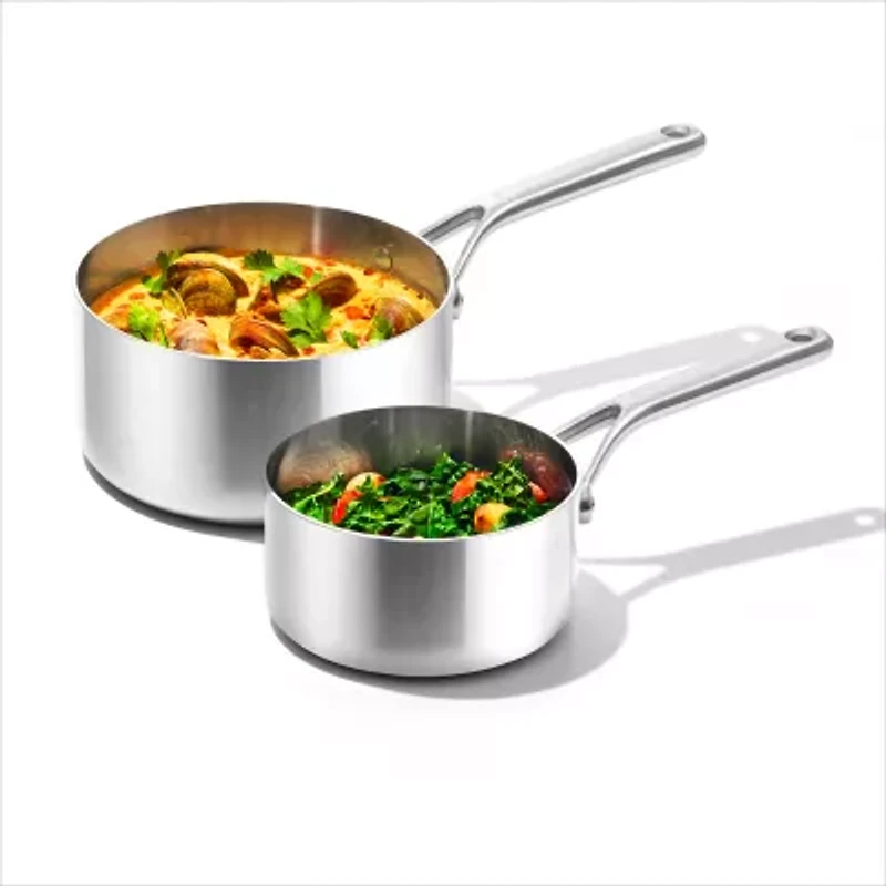 OXO Mira 3-Ply Stainless Steel 10-pc. Pots and Pans Cookware Set