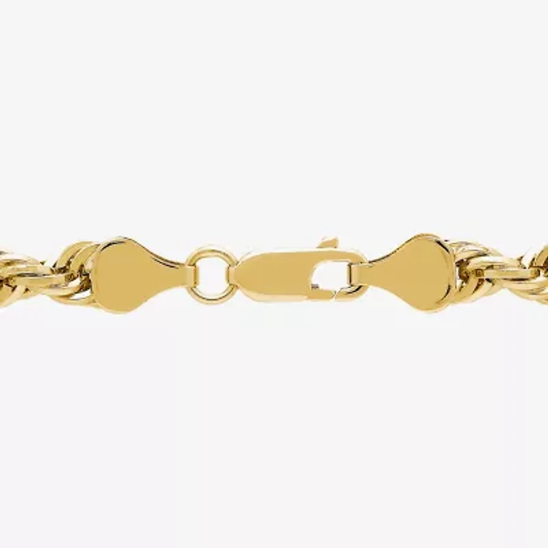 Mens 14K Gold 22 Inch Rope Chain Necklace