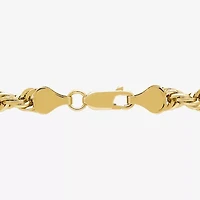 Mens 14K Gold 22 Inch Rope Chain Necklace
