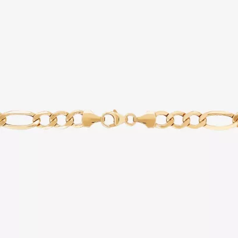 Made in Italy Mens 14K Gold 22 Inch Figaro Chain Necklace