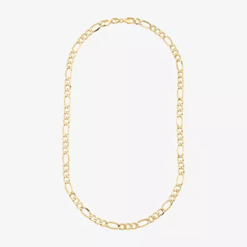 Made in Italy Mens 14K Gold 22 Inch Figaro Chain Necklace