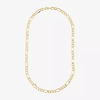 Made in Italy Mens 14K Gold 22 Inch Figaro Chain Necklace