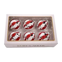 Kurt Adler 80mm Glass Ball 6-pc. Christmas Ornament