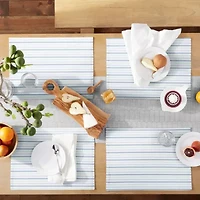Martha Stewart Daisy Stripe 4-pc. Placemat Set