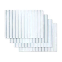 Martha Stewart Daisy Stripe 4-pc. Placemat Set