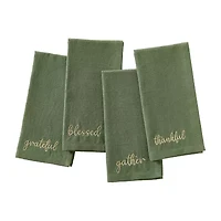 Elrene Home Fashions Harvest Sentiment 4-pc. Napkins