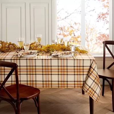 Elrene Home Fashions Harvest Russet Plaid Tablecloth